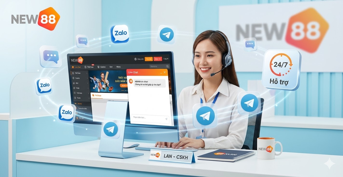 Nhà Cái NEW88 Hỗ Trợ Đa Kênh Zalo, Telegram, Hotline